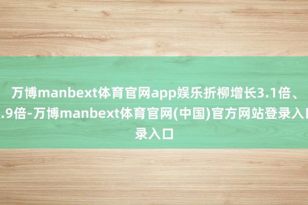 万博manbext体育官网app娱乐折柳增长3.1倍、3.9倍-万博manbext体育官网(中国)官方网站登录入口